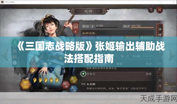 《三国志战略版》张姬输出辅助战法搭配指南